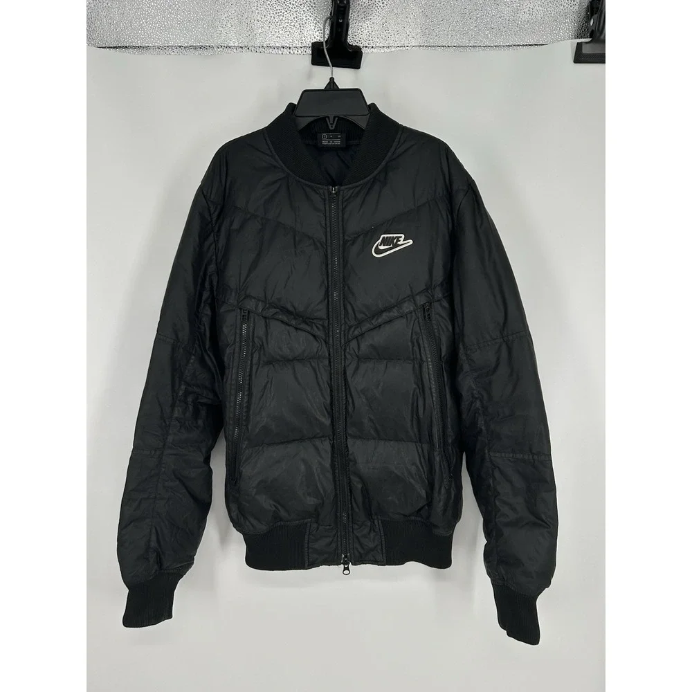 Nike Down Fill Windrunner Puffer Bomber Jacket CU4402-010 Black Mens‎ Small